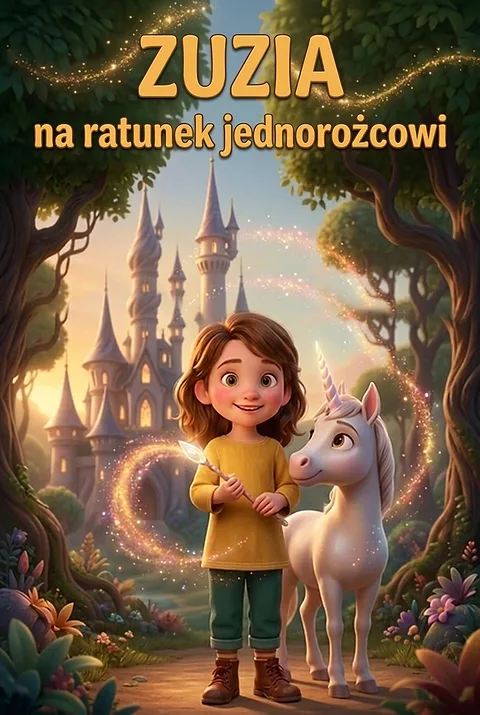 Okładka spersonalizowanej książki z imieniem Zuzia w tytule